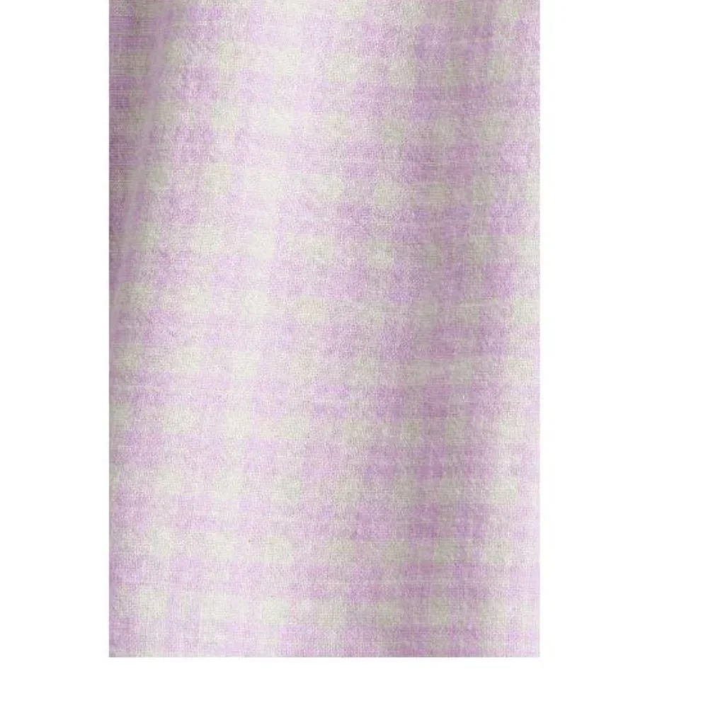 LAST DAY Madewell Purple Plaid Buttons Puff Sleeve Linen Blend Top NWT Size 2X - Picture 5 of 6